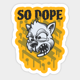 Angry Wolf Sticker